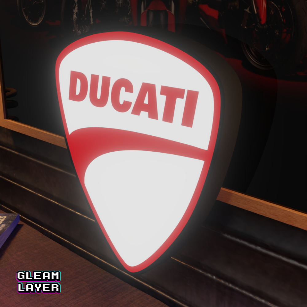 Ducati Motorcycles Logo Led RGB Wall Light Sign