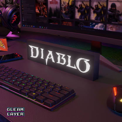 Diablo Led Gaming RGB Light Sign