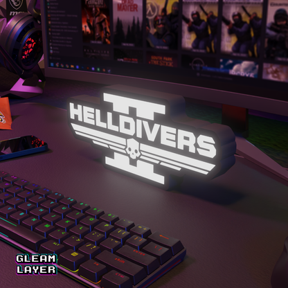 Helldivers 2 LED-Leuchtkastenschild