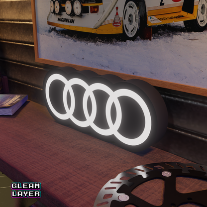 Audi Logo Led Lightbox Rgb Light Sign