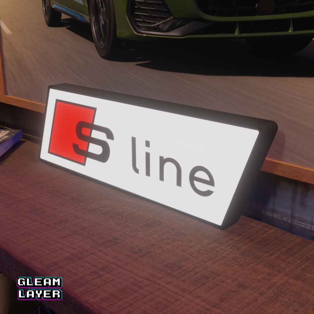 Audi S line Logo Led RGB Light Sign