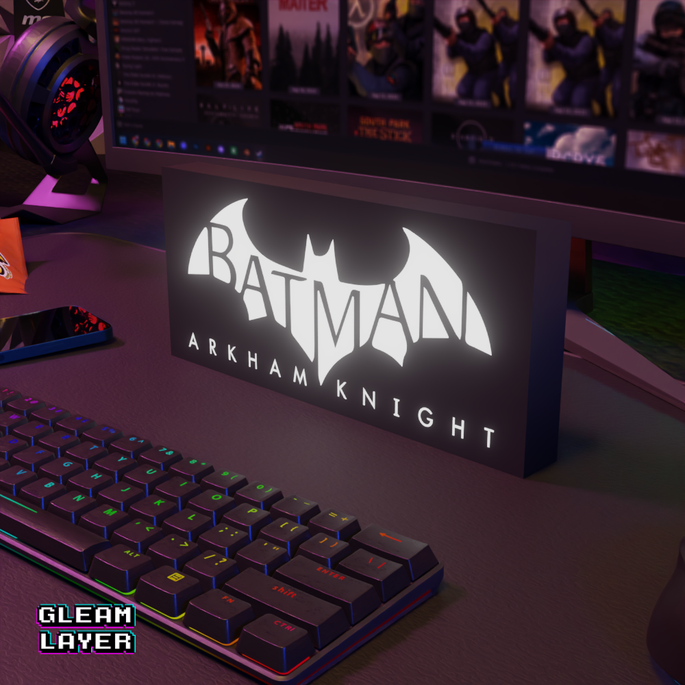 Batman: Arkham Knight Led Lightbox Gaming RGB Light Sign