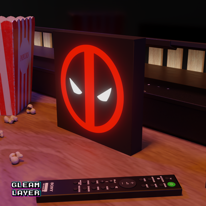 Deadpool Logo Led Light Sign