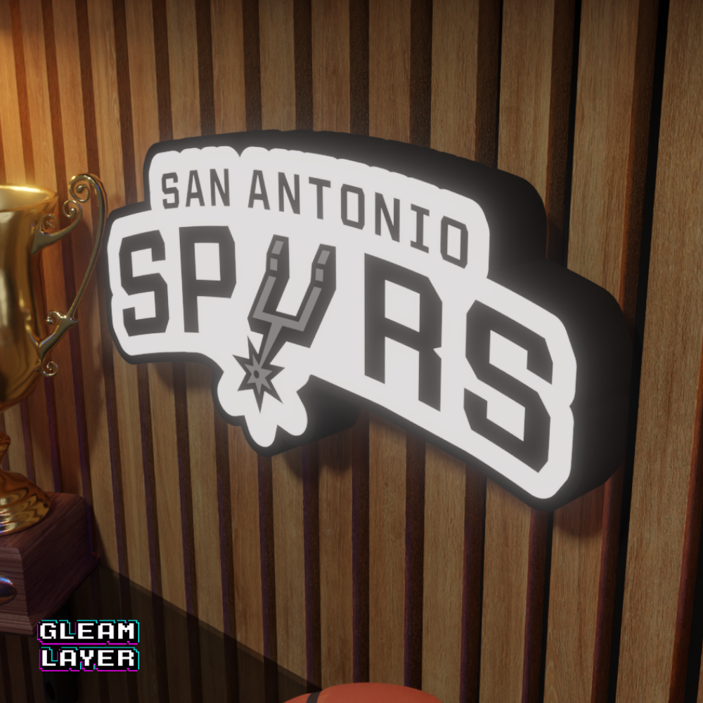San Antonio Spurs Led Light Box NBA Sports Bar Light Display Wall Sign