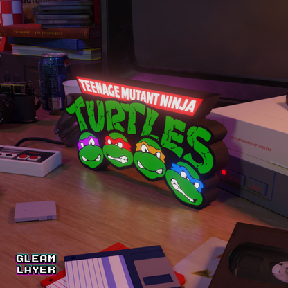 Teenage Mutant Ninja Turtles Led Light Sign with Leonardo, Donatello, Raphael and Michelangelo