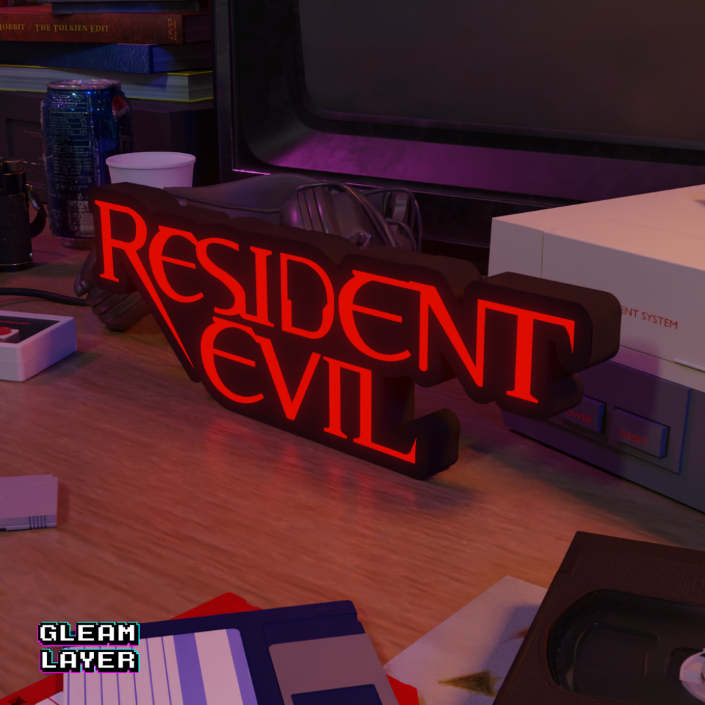 Resident Evil Classic Led Retro Logo Gaming Light Sign