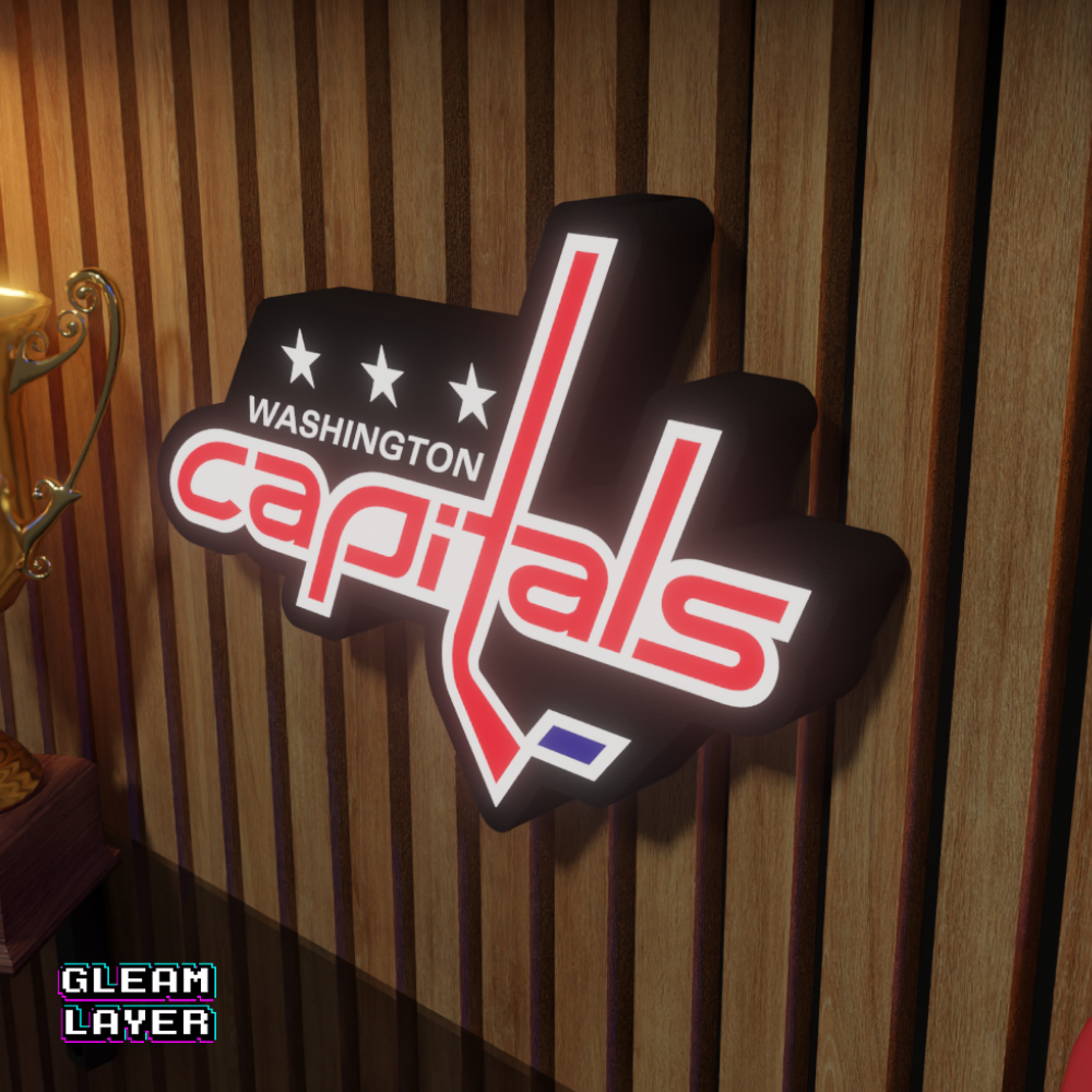 Washington Capitals Led Light Box NHL Sports Bar Light Display Wall Sign