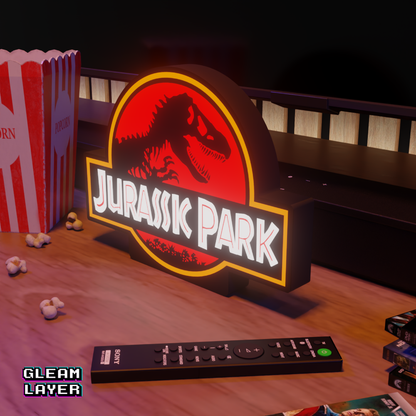Jurassic Park Movie Led Lightbox Rgb Light Sign