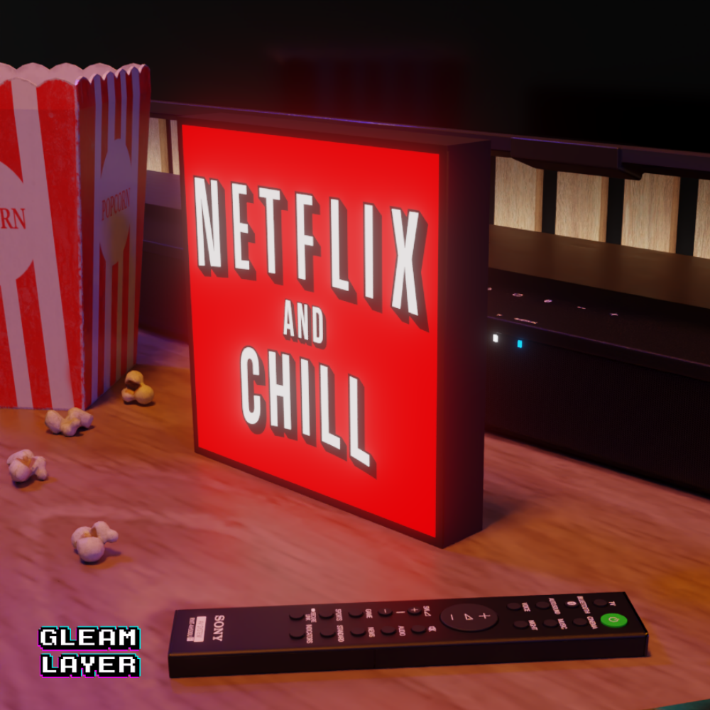 Netflix and Chill Led Lightbox Rgb Light Sign