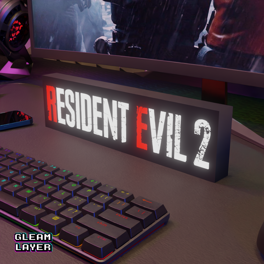 Resident Evil 2 Led Gaming Light Sign
