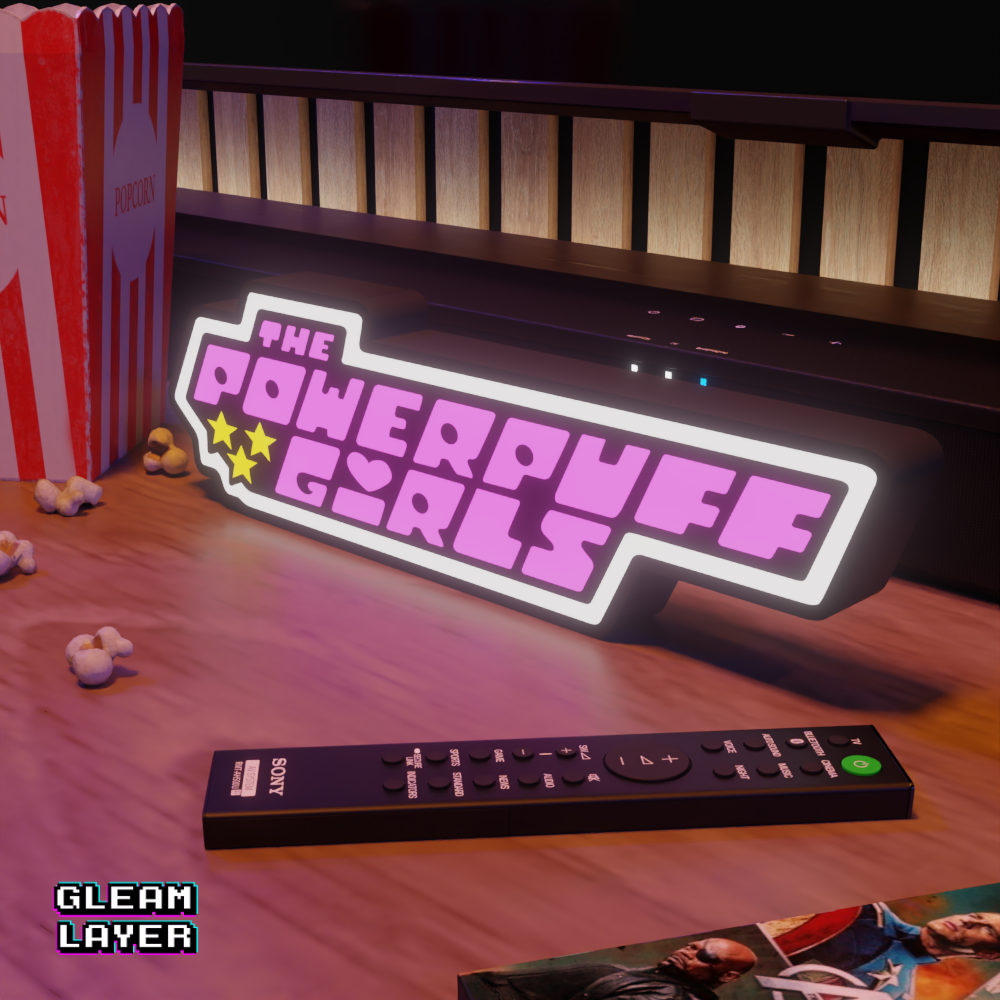 Powerpuff Led Lightbox Rgb Light Sign
