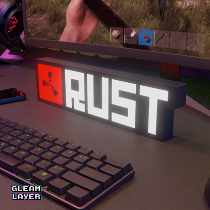 RUST Placa Gaming Iluminada