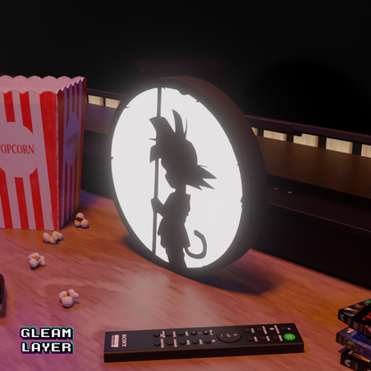 Dragon Ball Goku Silhouette Led Light Wall Sign