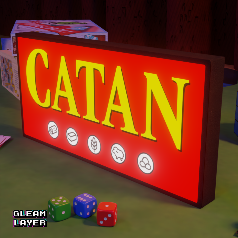 Catan Board Game Led Light RGB Sign