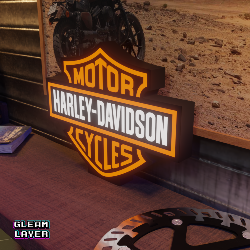 Harley Davidson Led Lightbox Rgb Light Sign