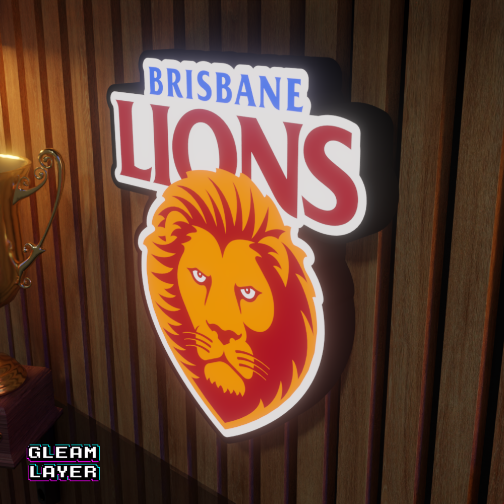 Brisbane Lions AFL Logo LED RGB Wall Display Light Sign