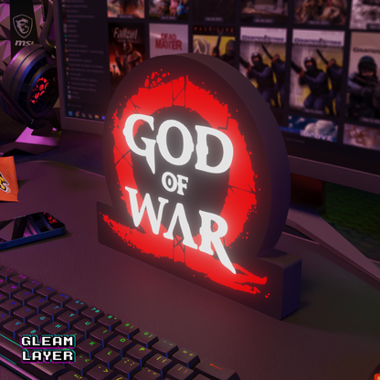 God of War Logo Led Gaming RGB Light Sign
