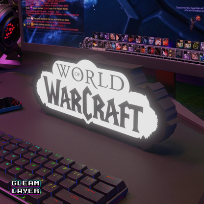 World of Warcraft Led Lightbox Gaming Light RGB Sign