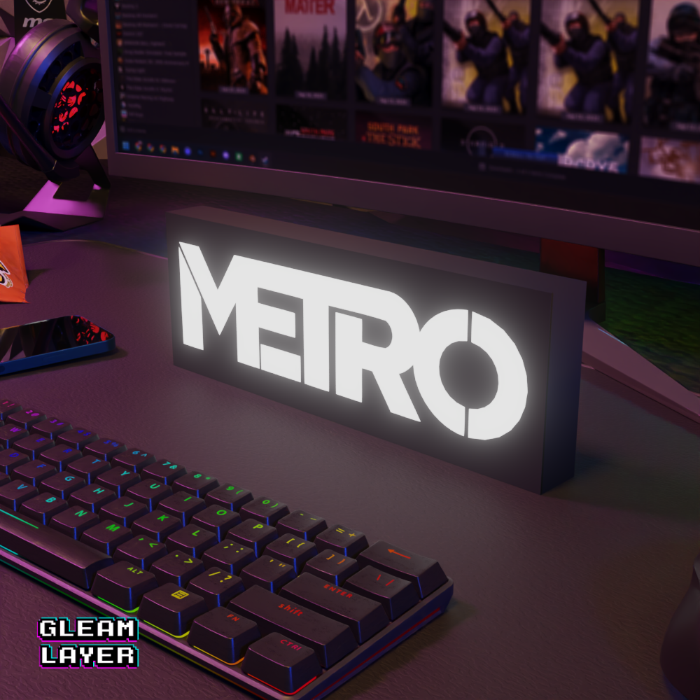 Metro Led Gaming RGB Light Sign