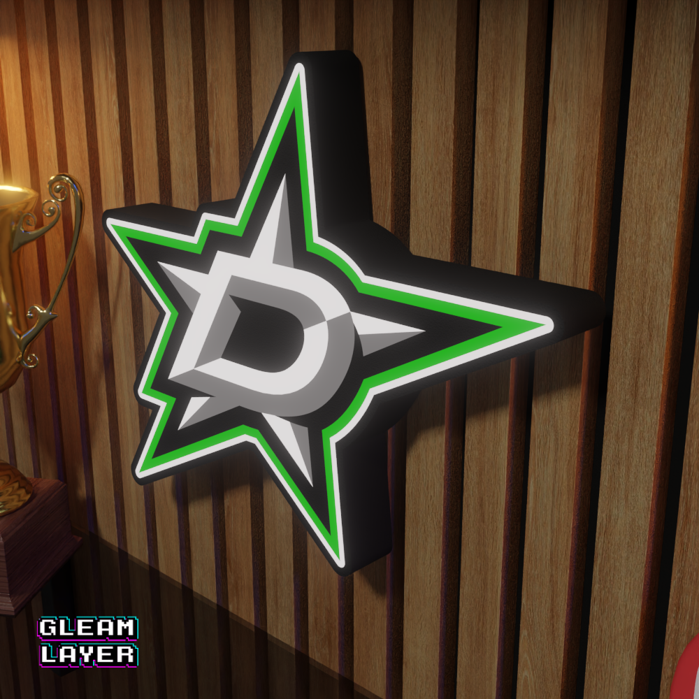 Dallas Stars Led Light Box NHL Sports Bar Light Display Wall Sign