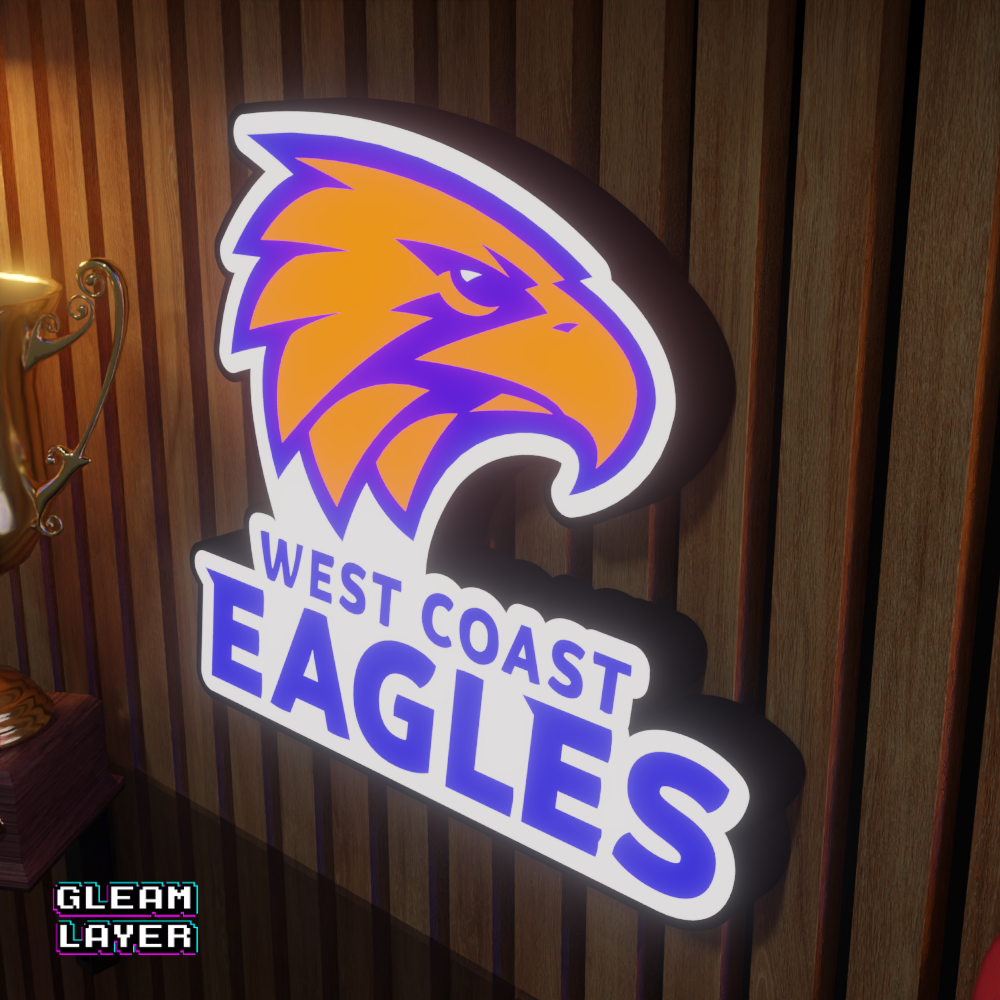 West Coast Eagles AFL Logo LED RGB Wall Display Light Sign
