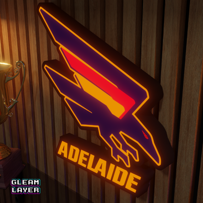 Adelaide Crows AFL Logo LED RGB Wall Display Light Sign