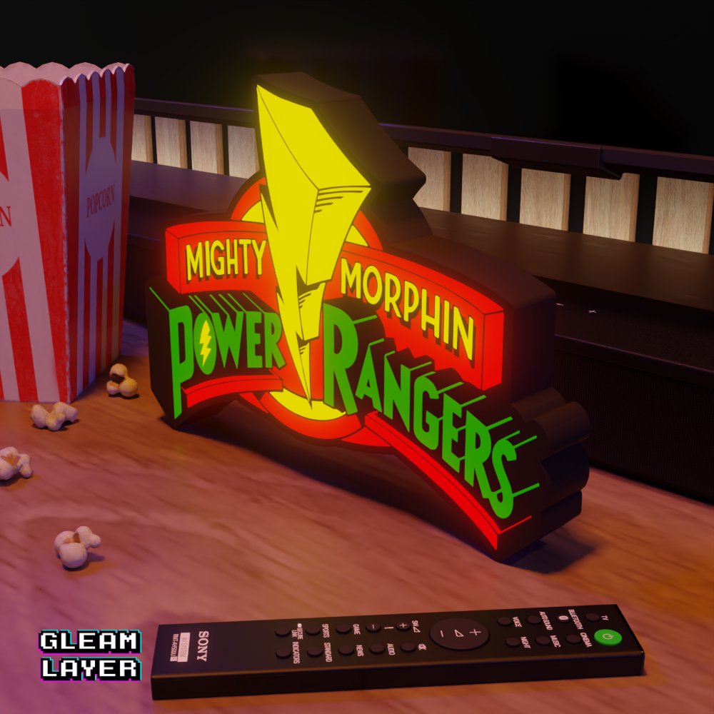 Power Rangers Led Lightbox Rgb Light Sign