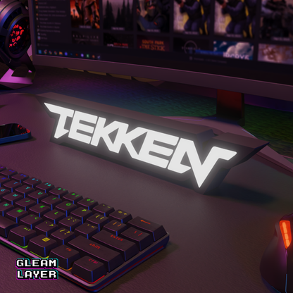 Tekken Led Gaming Shapped Lightbox Rgb Light Sign