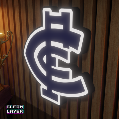 Carlton Blues AFL Logo LED RGB Wall Display Light Sign