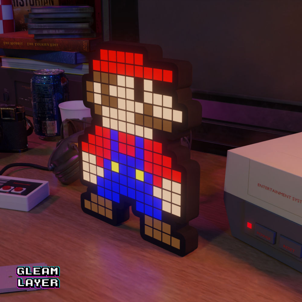 Super Mario 8-bit Pixel Led Light