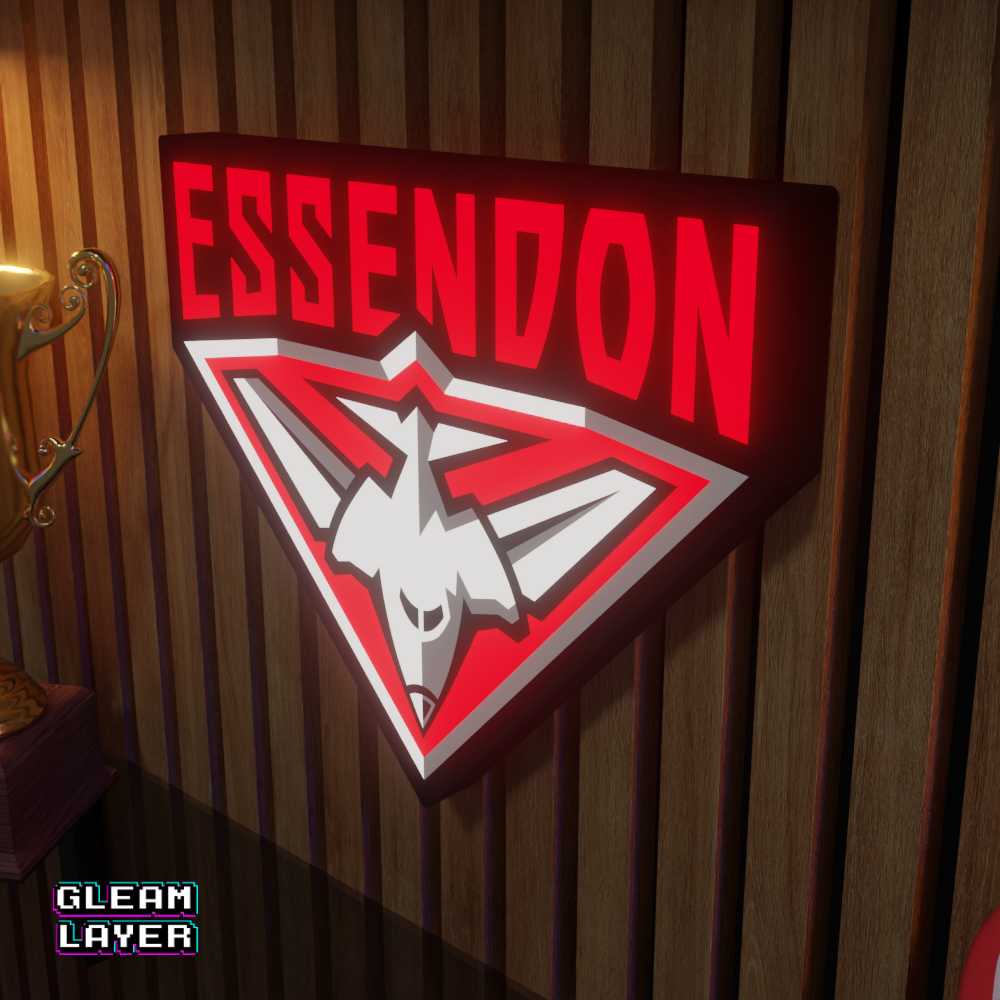 Essendon Bombers AFL Logo LED RGB Wall Display Light Sign