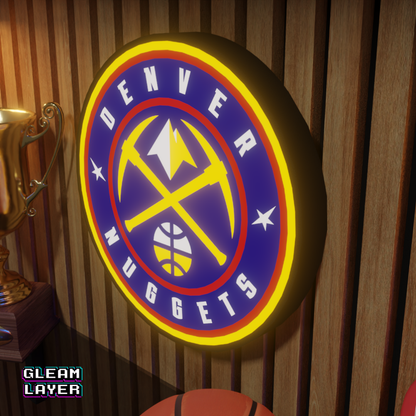 Denver Nuggets  Led Light Box NBA Sports Bar Light Display Wall Sign