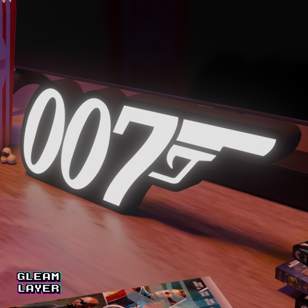 James Bond 007 Secret Agent Led RGB Light Sign