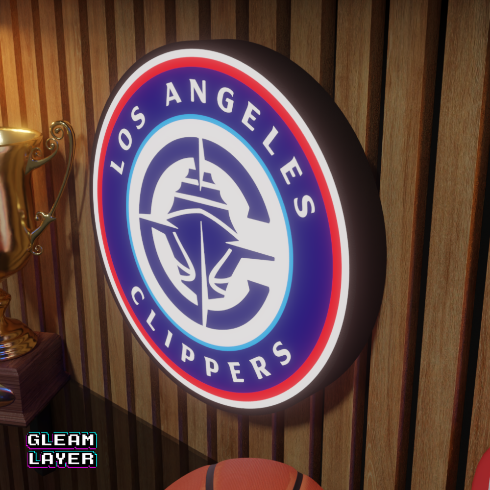 LA Clippers Led Light Box NBA Sports Bar Light Display Wall Sign