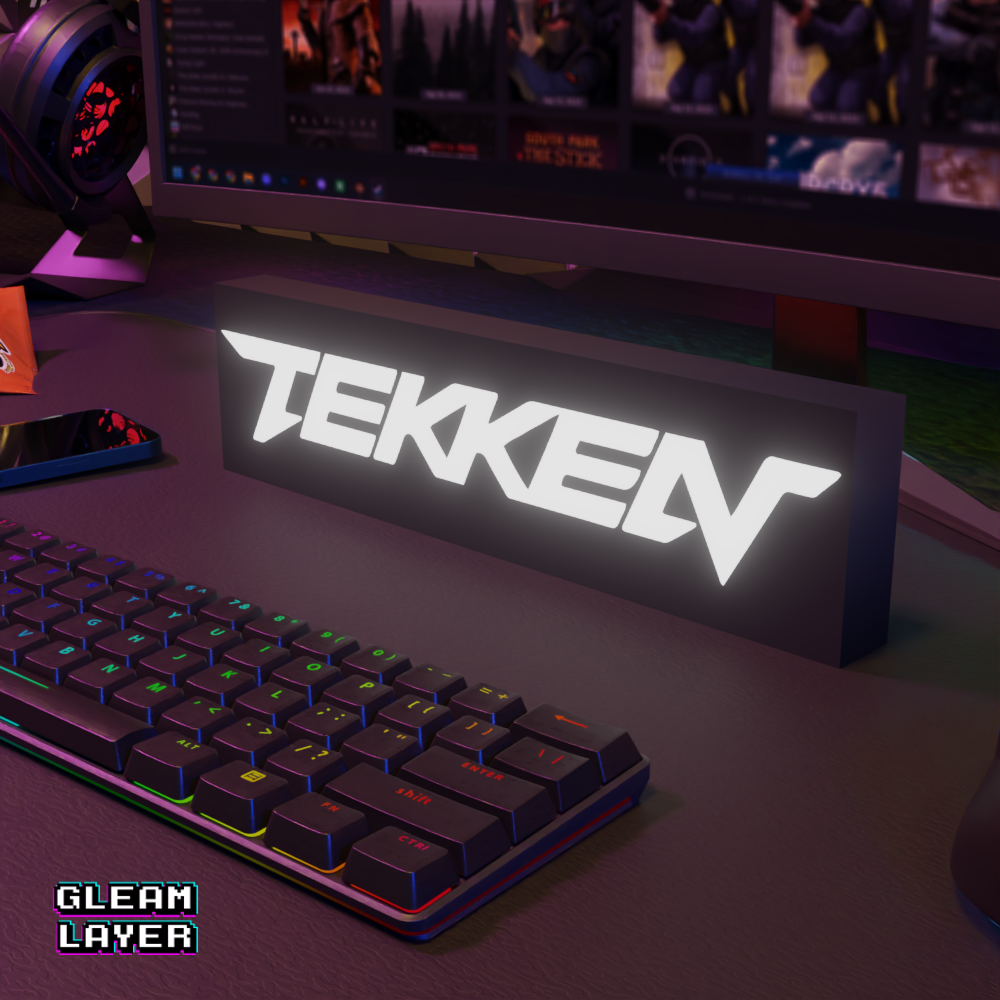 Tekken Led Gaming Lightbox Rgb Light Sign