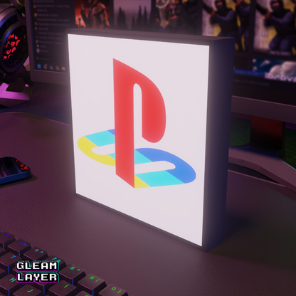 Playstation Retro Black Logo Led Gaming Light Sign