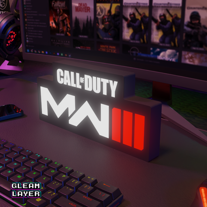 Call of Duty Modern Warfare 3 Led Gaming Lightbox Rgb Light Sign