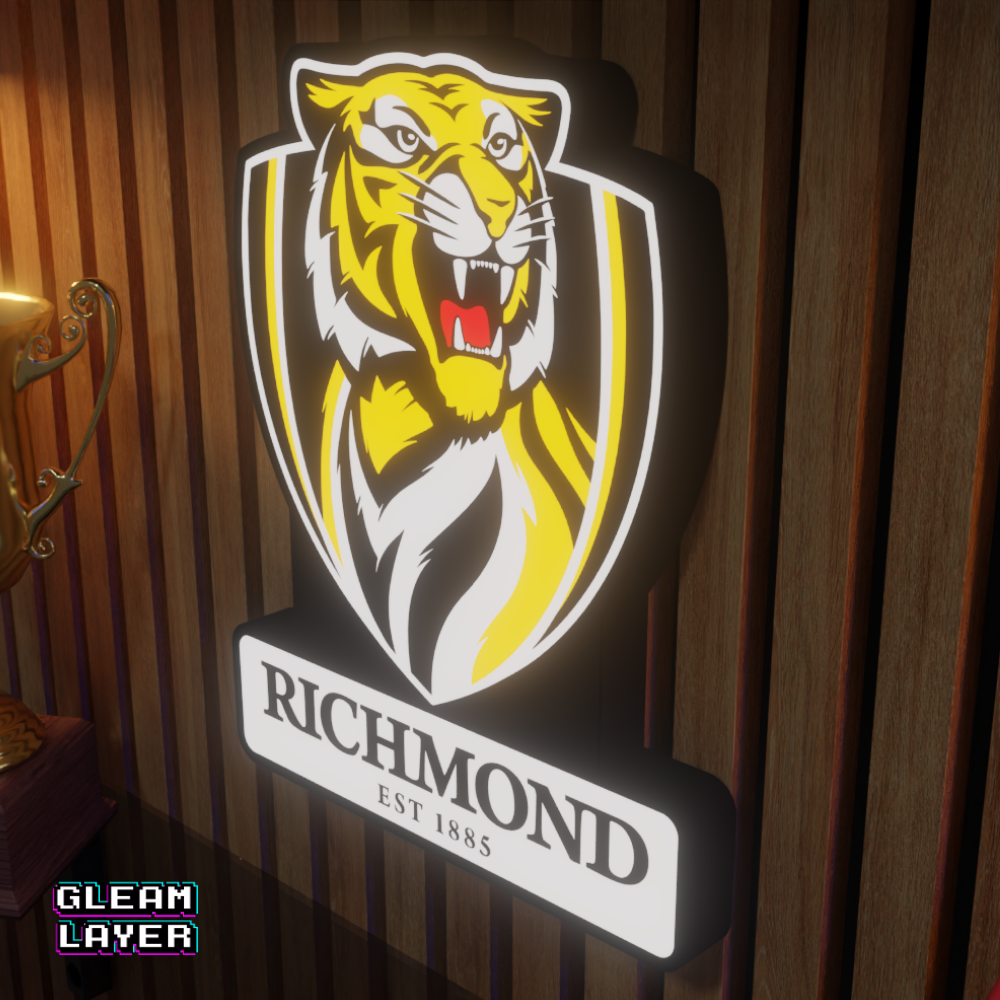 Richmond Tigers AFL Logo LED RGB Wall Display Light Sign