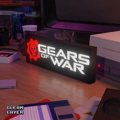 Gears of War Gaming Lightbox Led Light Sign