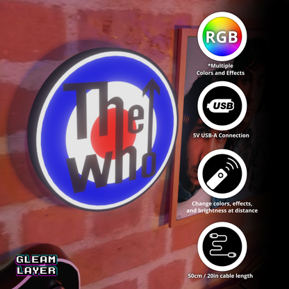 The Who Led RGB Light Wall Sign