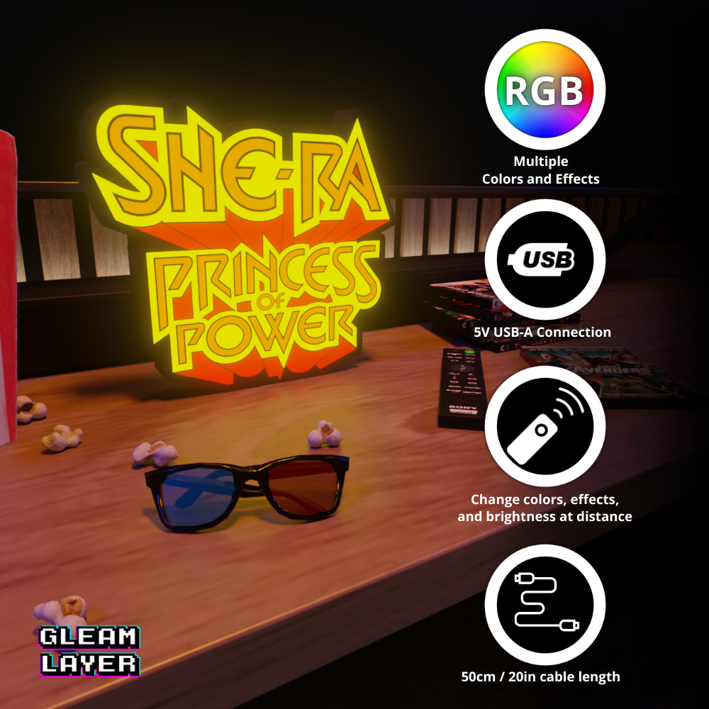 She-Ra: Princess of Power Led Lightbox Rgb Light Sign
