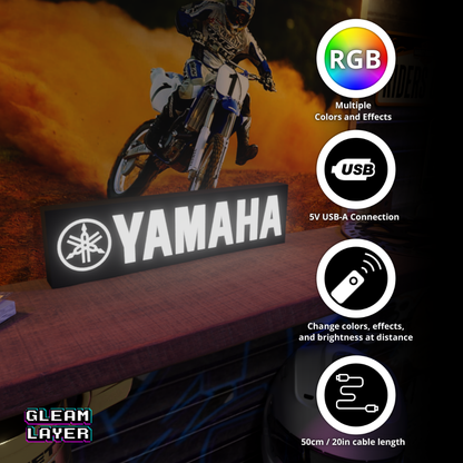 Yamaha Motorcycles Logo Led RGB Light Sign