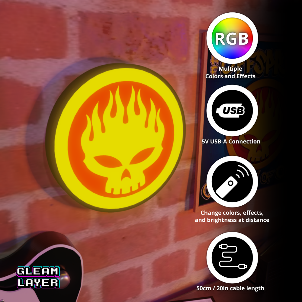 The Offspring Conspiracy of One Skull Band Led RGB Light Sign