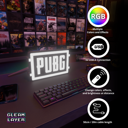 プレイヤーアンノウン PUBG LEDゲーミングライトサイン