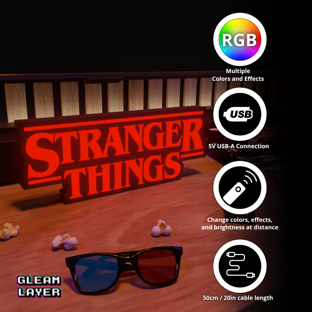 Stranger Things TV Show Led Light Sign