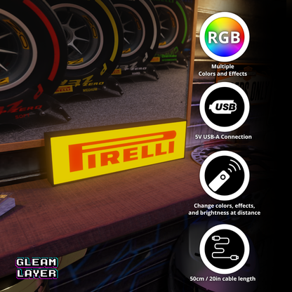 Pirelli Led Lightbox Rgb Light Sign