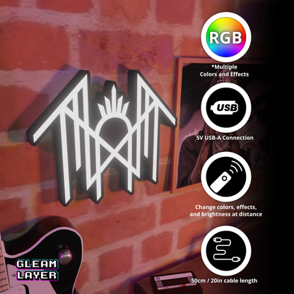 Sleep Token Led RGB Light Wall Sign