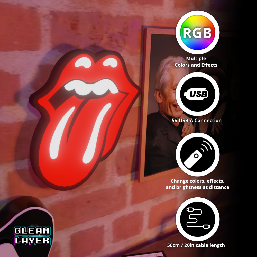 Rolling Stones Led RGB Light Sign