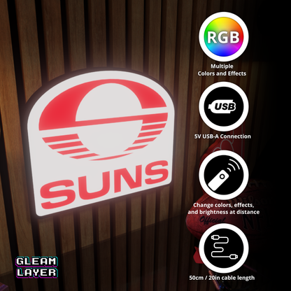 Gold Coast Suns AFL Logo LED RGB Wall Display Light Sign