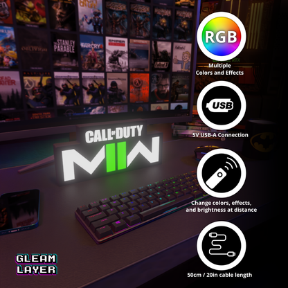 Call of Duty Modern Warfare 2 Led Gaming Lightbox Rgb Light Sign